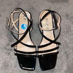 NWOT Unisa Black Wedges Size 10